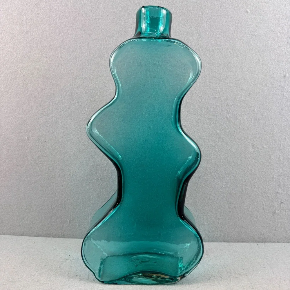 Blenko‎ 9616L Puzzle Vase Matt Carter Antique Green Large Interlocking